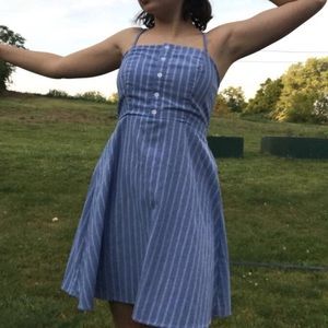 SHEIN blue and white striped dress